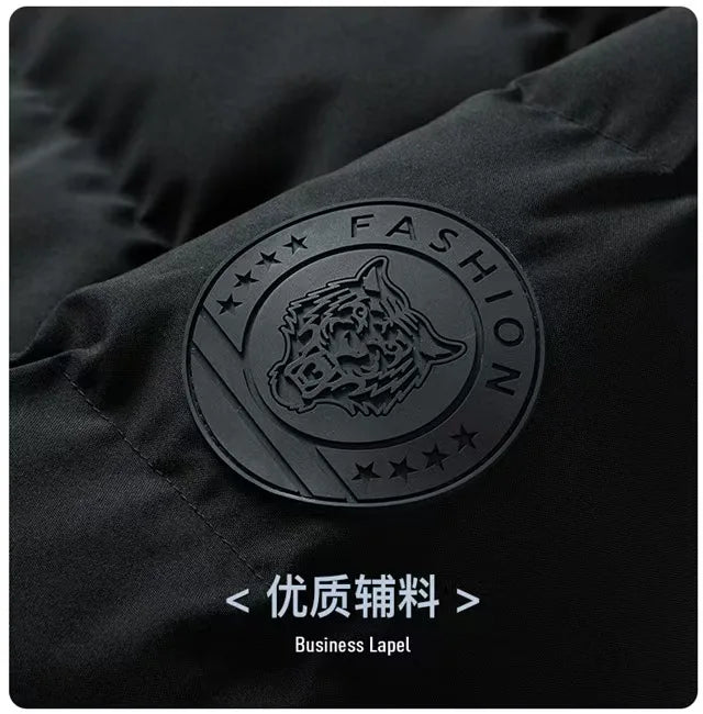 2025UFC new thick jacket, warm cotton-padded jacket, winter casual sports down jacket, stand-up collar windproof jacket.