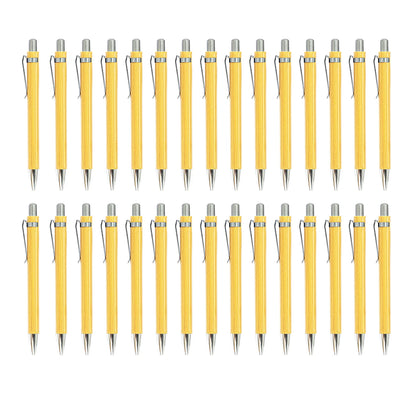 30 Stück Kugelschreiber aus Bambusholz, 1,0 mm Spitze, für Büro, Schule, Schreibwaren, Business, Unterschrift, Kugelschreiber, Bambusstift.