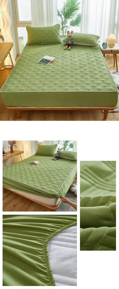 Printed Bedspread Bed 90/120/150/180cm Cover Thicken Bed Linen Sheets fundas de colchón Non-slip Mattress Covers (No Pillowcase).