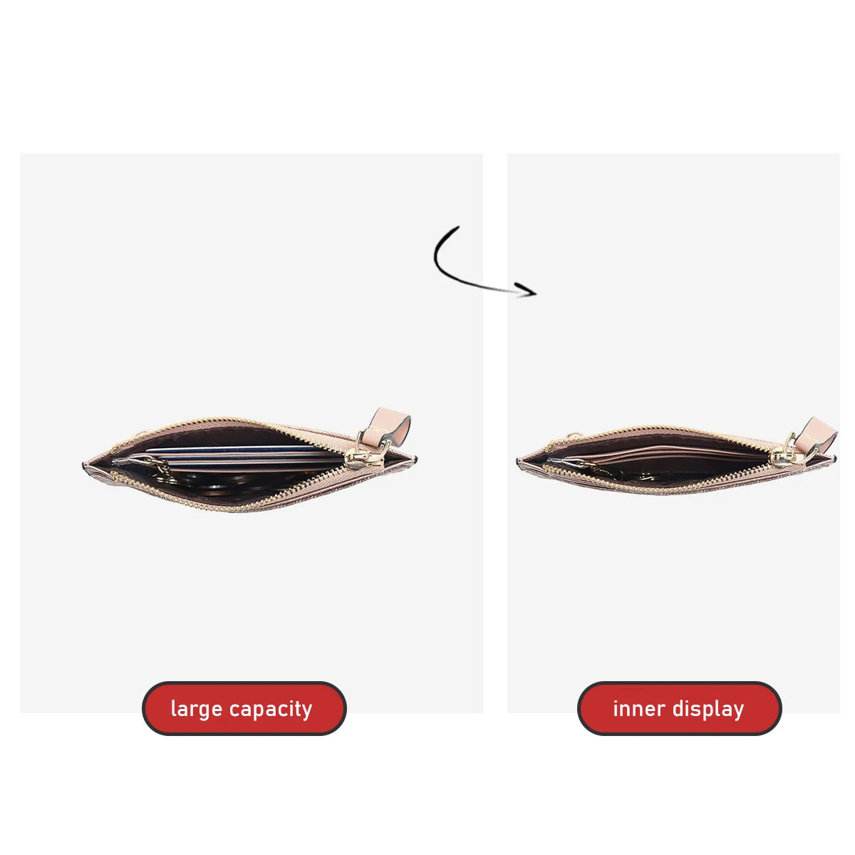 FOXER Split Leather Women's Card Holder Wallet Fashion Anti-theft Thin Wallet Mini Clutch Bag Ladies Short Coin Wallet Purse.