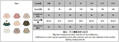 Konges Slojd AW Baby Girls Sweatshirts + Pants 2 Pcs Sets Lambswool Cherry Jackets Kids Clothes Girls Print Dresses Coats 1-9Yrs.