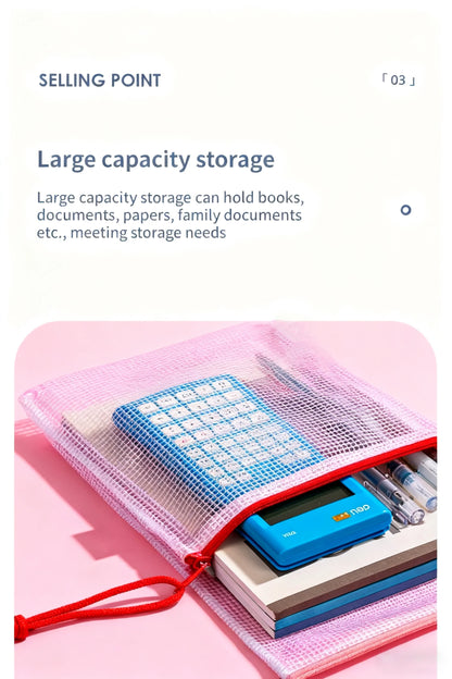 Zipper Documents Bag A4/A5 Plastic Folders A3 Transparent Waterproo File Organize Storage Bag School Office Stationery Supplies.