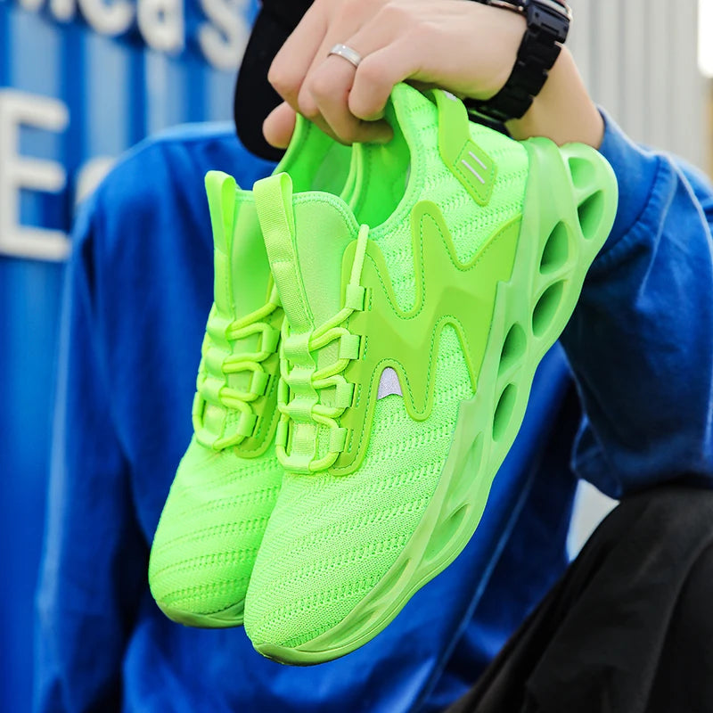 YRZL Sports Shoes Men Mesh Breathable Athletic Sneakers Lightweight Soft Sole Comfortable Walking Running Shoes for Men Non Slip.