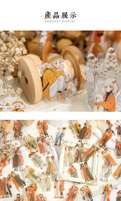 60 pcs Hand malerei Mode süße Mädchen Menschen Aufkleber Vintage Cartoon Mode Mädchen Sammelalbum Ölgemälde Illustration Aufkleber.