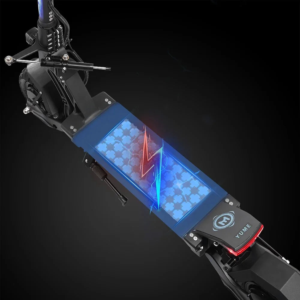 YUME HAWK Electric Scooter,  1200W*2 Powerful Motor 60V 22.5Ah Battery 70km/h Max Speed 10x3.15' Tubeless Tires Adult Escooter.