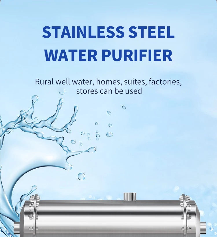 DIVEDEER Under-sink Water Purifier Central Whole-house High-flow Yellow Mud Water Tap Water Pipeline Filter Water Purifier.