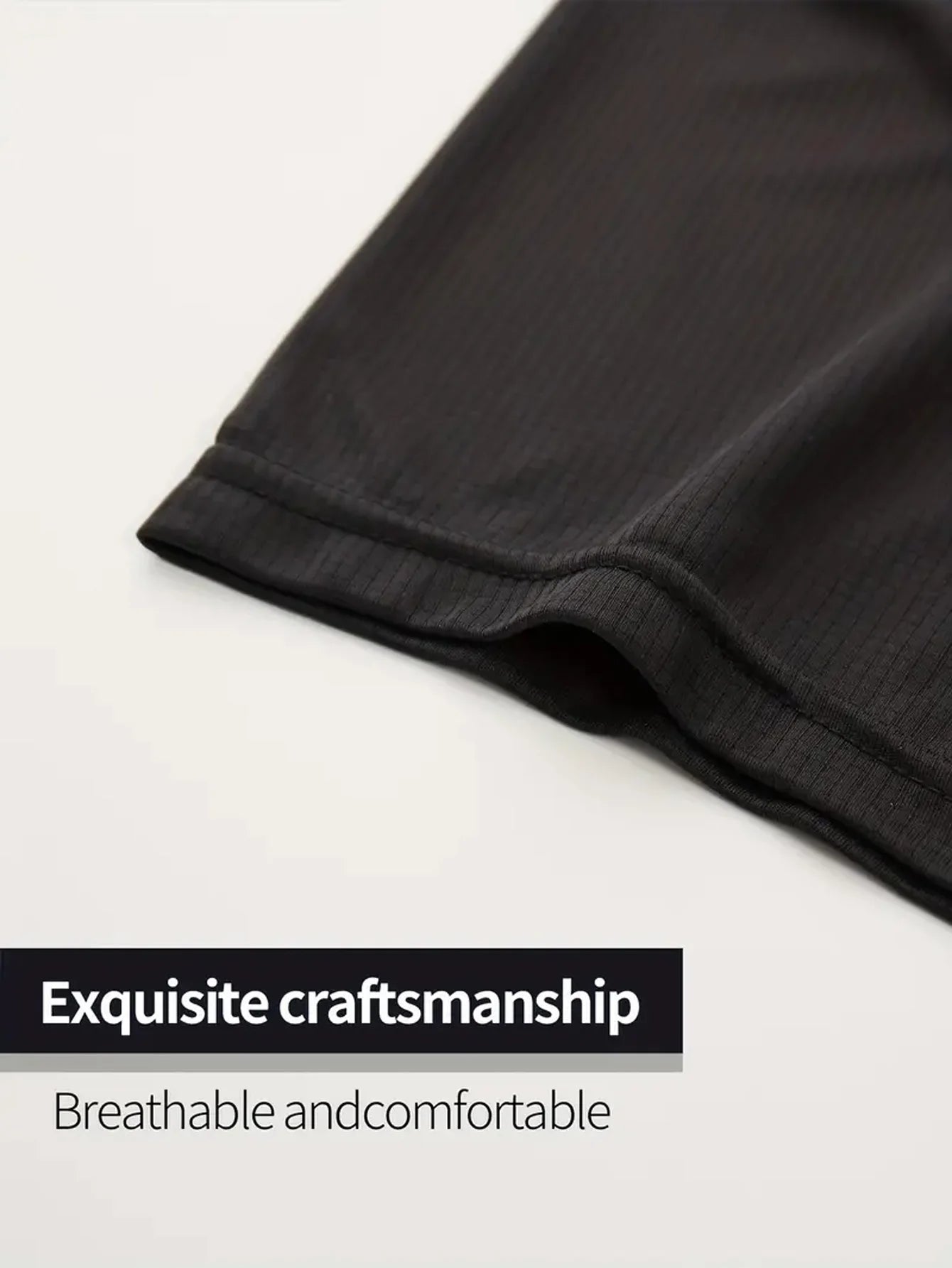 Round Neck T-Shirt 7-Piece Black Ultra-Light Men's Quick-Drying Breathable Sweat-Absorbent Shirt Suitable for Fitness Gym and Ru.