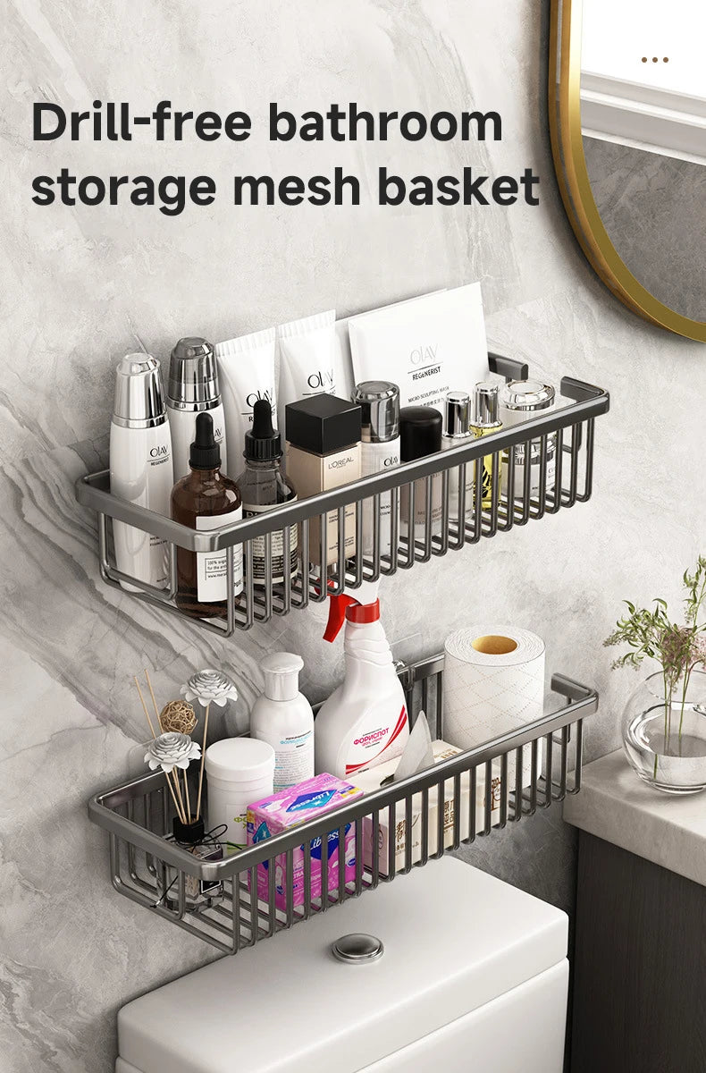 Bad Zubehör Regal Organizer Dusche Küche Lagerung Rack Wand Raum Aluminium Wc Shampoo Halter Regale 25CM