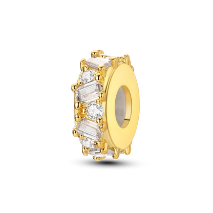 Gold Series DIY Charms Bead Original 925 Sterling Silver Inlaid Zirconium Sun Leopard Pendants Fit Bracelet Jewelry Gift Marking