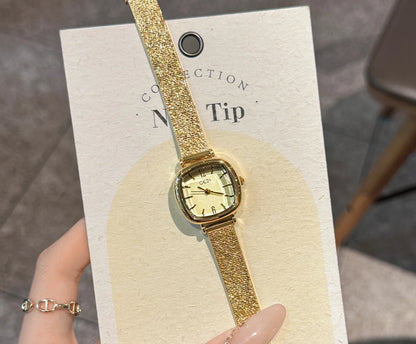 GEDI Golden Watch Light Luxury Quartz Stainless Steel Watch Casual Fashion Dress Temperament Waterproof Women's Wristwatches