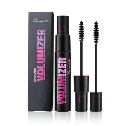 1pc Black Waterproof Curled Lashes 2-in-1 Long-lasting Natural Quick Drying Mascara Lengthens Eyelashes Female Makeup Косметика.