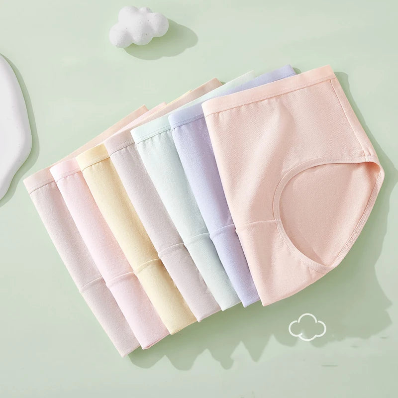 7Pcs Cotton Women's Panties Breathable Underwear Seamless Girls Briefs Solid Panty Soft Underpants Sexy Low-Rise Female Lingerie.