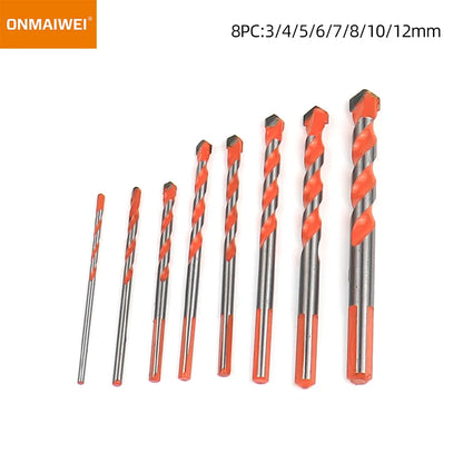 3-12mm Gewinde Dreieck Wolfram Stahl Wand Fliesen Beton Bohren Bit Haushalt Marmor Overlord Diamant Hand Bohrmaschine
