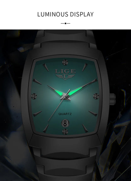 LIGE New Ladies Waterproof Watch Luxury Stainless Steel Women Watches Creative Fashion Original Elegant Quartz Wristwatch Gift.