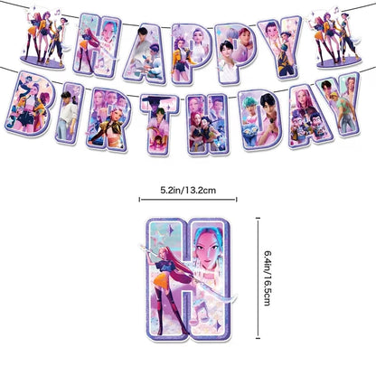 Neue Kpop Dämon Jäger Thema Einweg Geschirr Set Party Liefert Huntrix Saga Jungen Kuchen Topings Geburtstag Party Dekoration