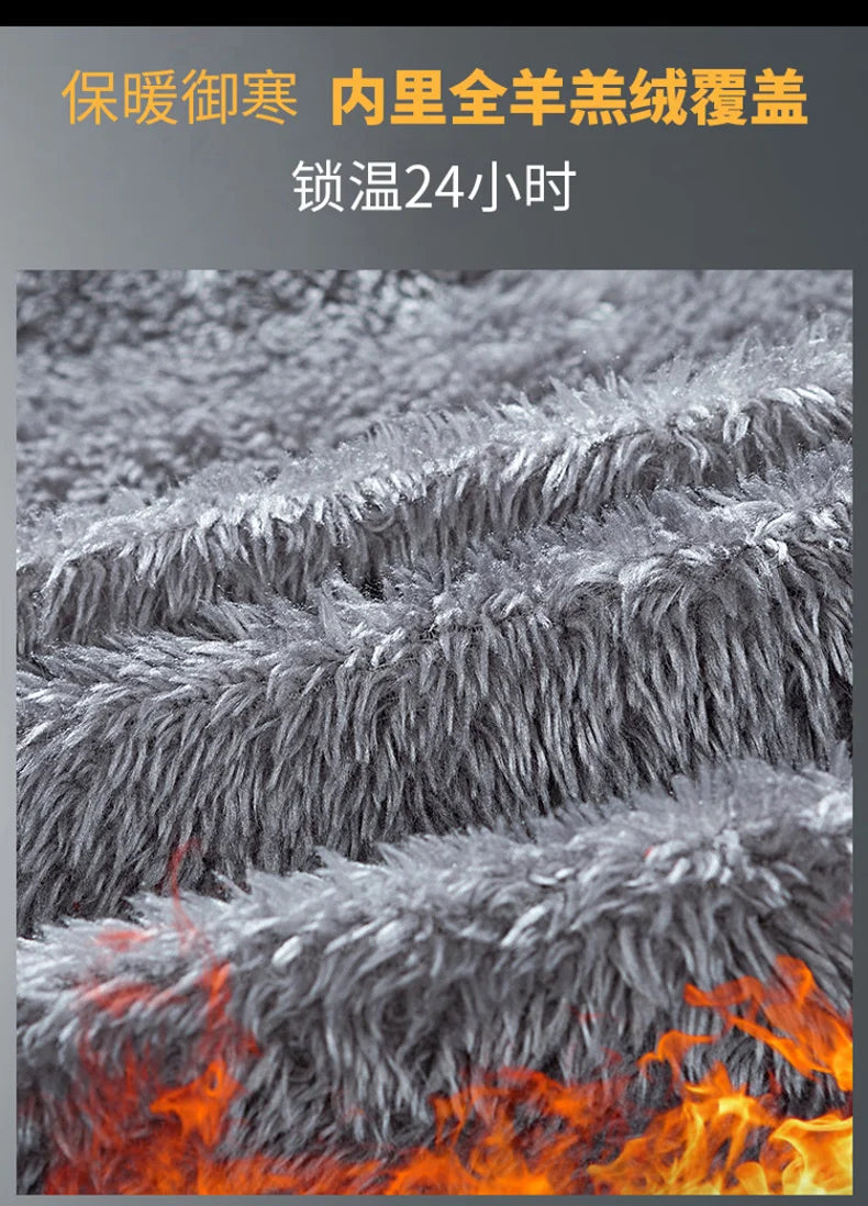 M-10XL Oversize Vests New Lambskin Vest Men's Autumn and Winter Warm and Detachable Hooded Youth Vests Windproof Waistcoats.