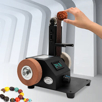 Elektrischer Mini-Bandschleifer zum Selbermachen, 350 W, für die Messerherstellung, Upgrade des Messerschärfs mit 10 Stück Schleifband