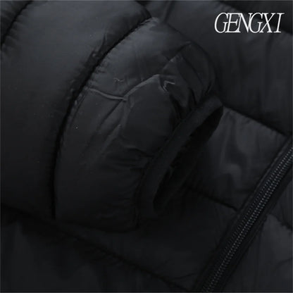 New Winter Fleece-Lined Thickened Cotton Coat Business-Casual Windproof Warm Lightweight Fashionable Hooded Jacket Sports Jacket.