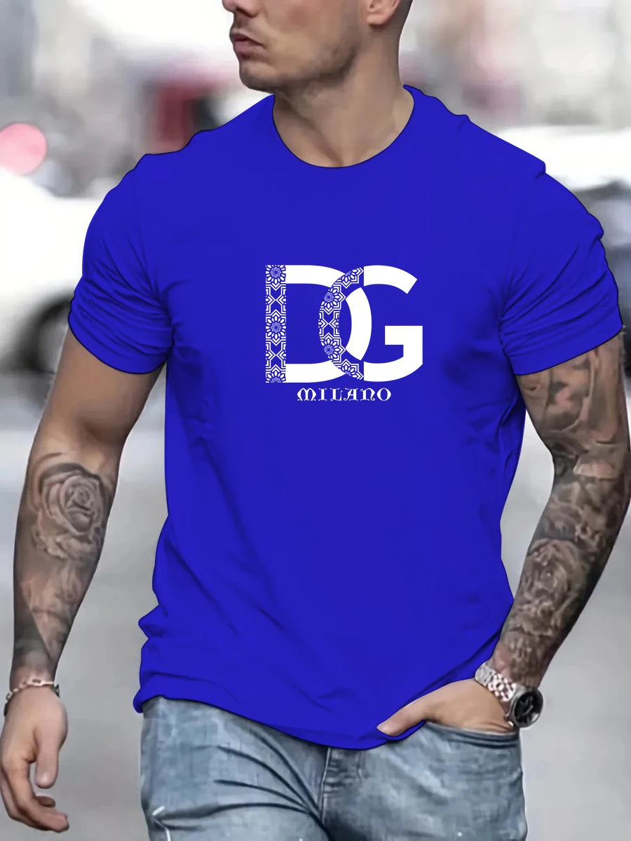 T-shirt Summer New High-quality Cotton Short Sleeved letter Printed O-neck T-shirt Fashion Designer Matching Top.