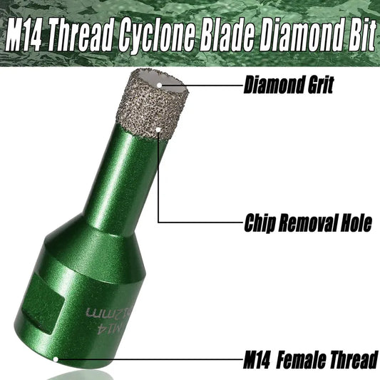 6–130 mm M14-Gewinde, trocken, vakuumgelöteter Marmor, Mauerwerk, Lochsäge, Öffner, Diamantbohrkrone für Keramikfliesen, Granit, Marmor