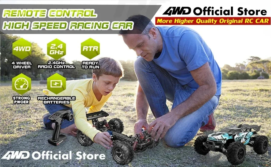 4WD Remote Control Car Off Road 4x4 RC High Speed Buggy Truck Super Brushless 50 or 80KM/H Fast Drift Racing Toy Kids Adults.