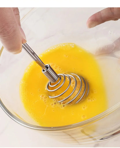 New Stainless Steel Manual Press Type Egg Beater Creative Honey Spoon Mixer Milk Jam Stirring Spoon Kitchen Baking Cooking Tools.