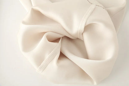 MUJER 2025 Women's Pants Sets Summer Satin High Waist Pants for Women Holiday Casual Pants Woman Straight Leg Trousers Woman.