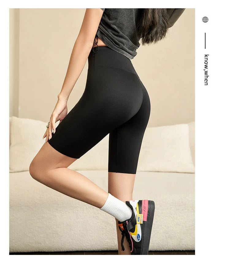 BIVIGAOS Summer Shark Biker Shorts Women High Waist Knee Short Leggings Bodybuilding Sexy Shorts Running Sports Cycling Shorts.