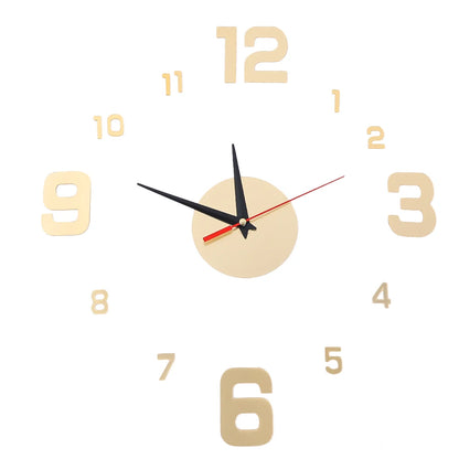 3D Große Wanduhr DIY Spiegel Wand Aufkleber Für Home Wohnzimmer Dekor Rahmenlose Quarzuhren Selbstklebende Hängende Uhren
