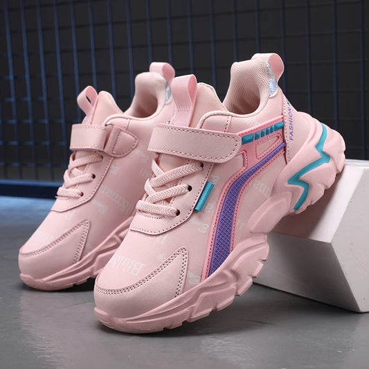 Kids Casual Boys Shoes Soft Sole Kids Shoes Non-slip Sneakers Shoes Outdoor Student's Children Pink Girls Sport Walking Footwear.