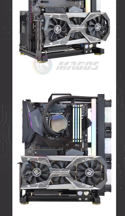 Open Computer Chassis DIY Creative Aluminum Frame Air Water Cooler 360 MOD ATX/ ITX / MATX Frame Desktop Case.