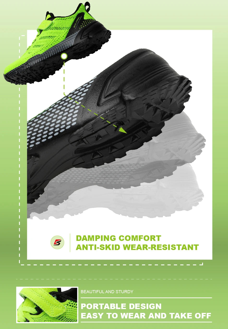 Baasploa Children Running Shoes Fashion Lightweight Boys Sport Sneakers Breathable Mesh Tenis School Shoes for Boys Kids Sneaker.