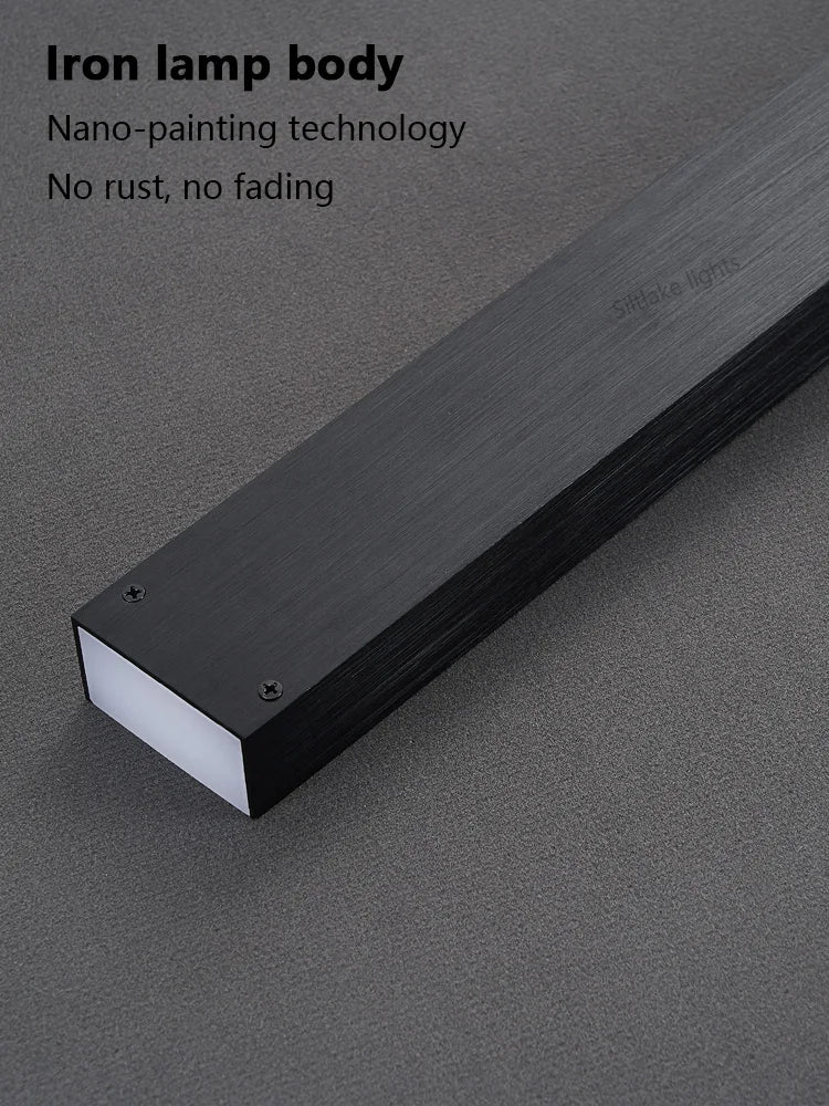 Neue Restaurant Kronleuchter moderne einfache Esszimmer Tisch Bar Lichter lange Streifen Scheinwerfer kreative Designer Pendelleuchten.