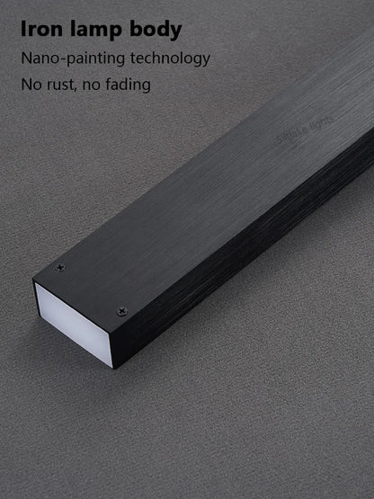 Neue Restaurant Kronleuchter moderne einfache Esszimmer Tisch Bar Lichter lange Streifen Scheinwerfer kreative Designer Pendelleuchten.