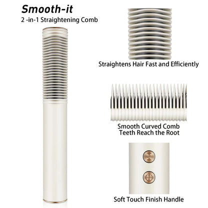 Electric Curling Stick Women's Chicken Rolls Water Ripple Lazy Straight Hair Comb Fan Small Splint Straight Curling Dual-use.