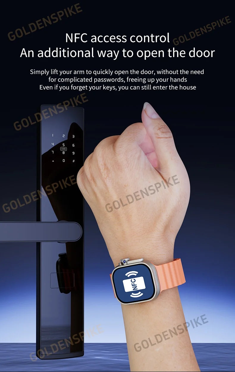 DW100 Pro Android Smartwatch Fingerprint Unlock Control Smart Watch 256GB ROM Free Download App WIFI GPS Camera 2.29inch Amoled.