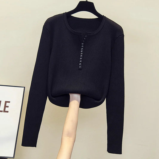2026 gestrickte Frauen Pullover Taste V-ausschnitt Pullover Herbst Grundlegende Pullover für Weibliche Pullover Schlank Solide Bold Streifen Tops