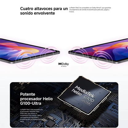 Global Version Xiaomi Redmi Pad 2 Tablet 11" 2.5K Display 9000mAh Battery 18W Fast Charge Xiaomi HyperOS 2.