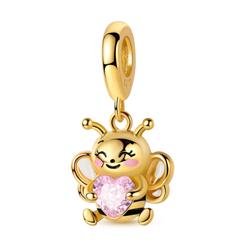 Gold Series DIY Charms Bead Original 925 Sterling Silver Inlaid Zirconium Sun Leopard Pendants Fit Bracelet Jewelry Gift Marking