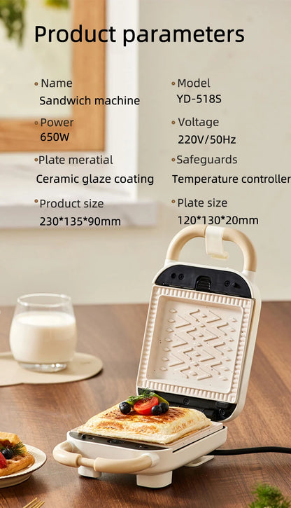 Electric Sandwich Maker Multifunctional Waffle Machine Toaster Baker Breakfast Machine Takoyaki Pancake Donuts Sandwichera 220V