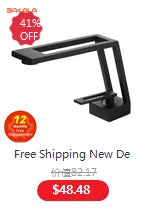 BAKALA Luxury  Mirror Matte  Black White Bathroom Faucet Basin Sink Tap Wall Mounted Square Brass Mixer LT-320BR