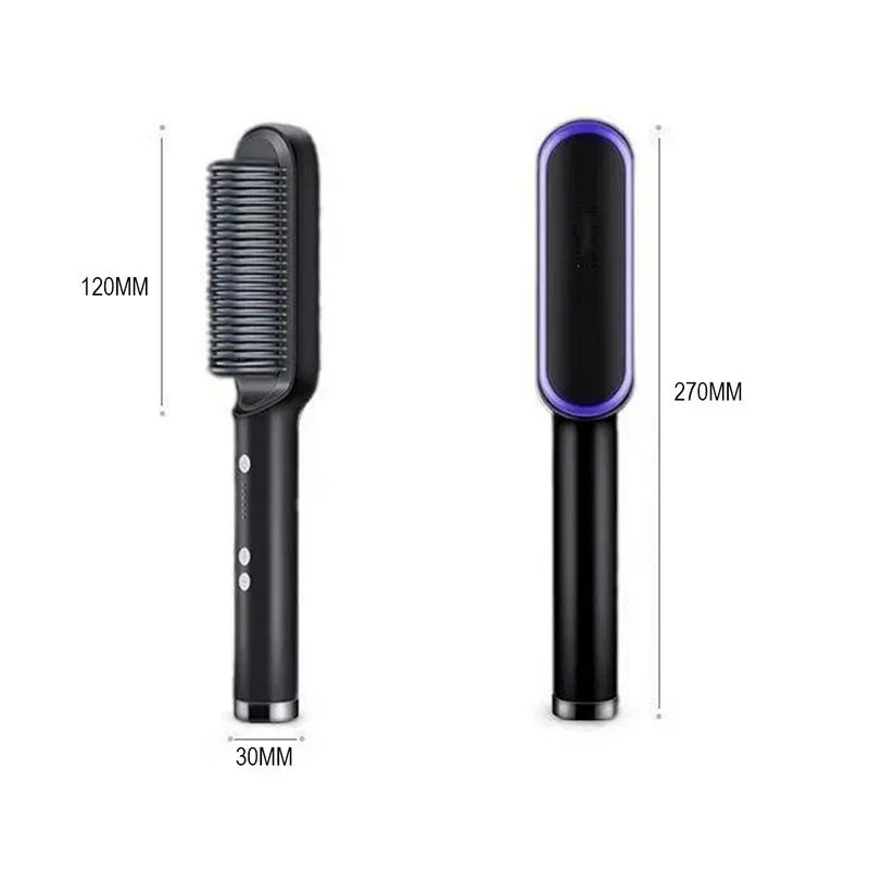 Thermostatic hair straightener Comb 5 temperature settings Straightening brush Quick heat professional hair straightening brush