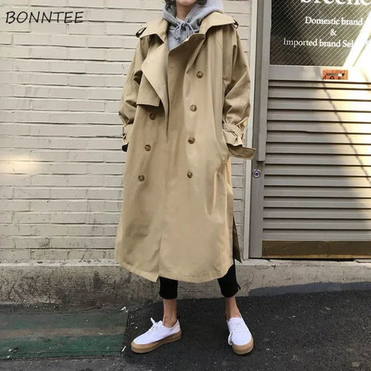 Graben Frauen Freund Herbst Koreanische Feste Weibliche Lange Stil Student Ins Alle-spiel Heißer Verkauf Neue Ankunft Harajuku Unisex outwear