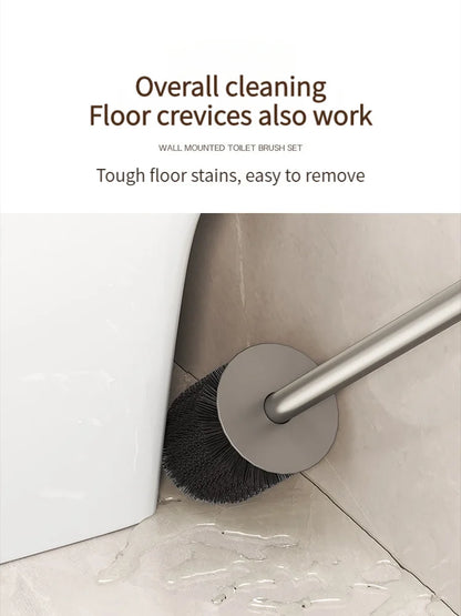 Kein Stanzen Badezimmer-Toilettenregal/Badezimmer-Wandbehang-Toilettenregal/Toilettenbürstenaufbewahrung