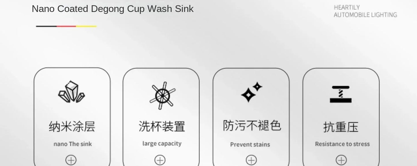 55 cm x 32 cm, 304 Nano-Edelstahl, versteckter Waschbecken-Klapphahn mit großem Einzelschlitz und Abdeckplatte, Bartheke, Tassenscheibe