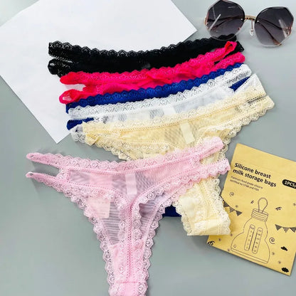 Lace Sexy Mesh Transparent Thong Women Panties Underwear Women Seamless G-String Female Underpants Intimates Lingerie.