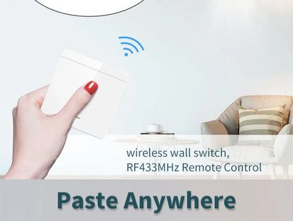 Drahtlose RF433MHz Fernbedienung Smart Switch 110V 220V 10A Relais Empfänger Wand Panel Schalter Led Lampe Fan EIN/AUS Licht Schalter.