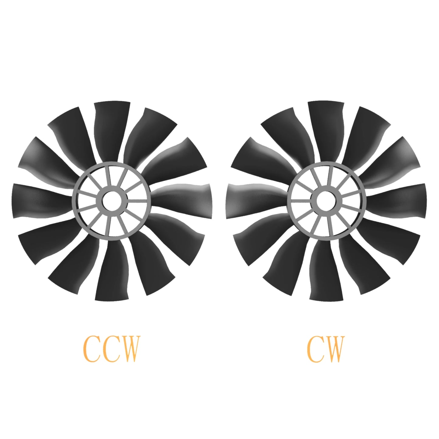 QX-MOTOR 50mm EDF Ducted fan 12 blades CW CCW QF2611 3300/4000/4600/5000KV Brushless motor For FMS freewing RC toy.