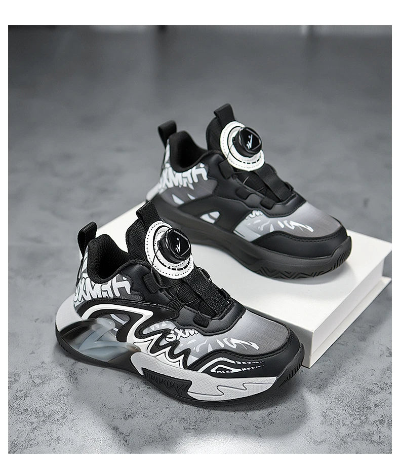 Luxury Boys Sneaker Children Origin Shoes 2025 Autumn New Fashion PU Leather Kids Basketball Shoes High Top Sneaker for Boys.