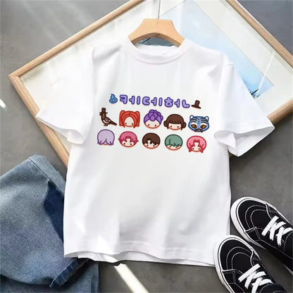Summer 2025 New KPop Demon Hunters Kids Girls Boys T-shirt Children's Clothing T Shirt Casual O-Neck Short Sleeve Tops.